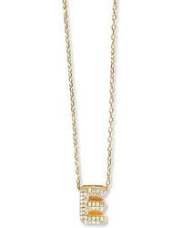 Argento Vivo Sterling Silver - Cubic Zirconia Bubble Inital Pendant Necklace - Lyst