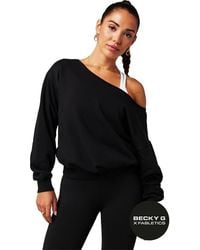 Fabletics - Year Round Terry Off Shoulder Sweatshirt - Lyst