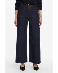 FRAME - Le Pixie Slim Palazzo Patch Pocket High Waist Wide Leg Jeans - Lyst