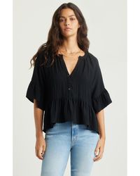 Treasure & Bond - Ruffle Peplum Top - Lyst