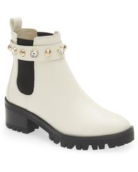Karl Lagerfeld - Pola Embellished Ankle Chelsea Boots - Lyst