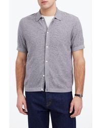 Madewell - Marled Cotton Button-Up Sweater Polo - Lyst