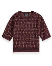 Scotch & Soda - Short Sleeve Knit Top - Lyst
