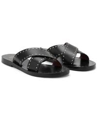 Mango - Studded Slide Sandal - Lyst