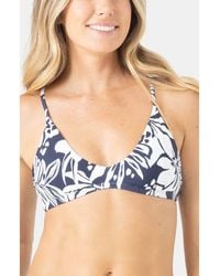 Roxy - Oceanside Athletics Triangle Bikini Top - Lyst