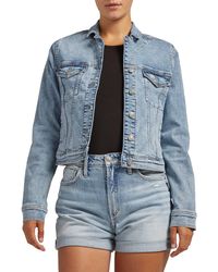 Silver Jeans Co. - Fitted Denim Jacket - Lyst