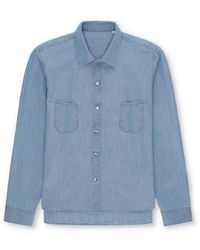 Fortela - Liam Cotton Chest Pocket Shirt Stondato - Lyst