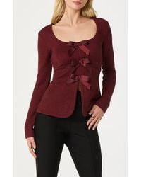 Astr - Split Front Bow Top - Lyst
