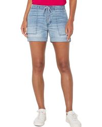 Liverpool Los Angeles - Rascal Cuffed Pull-On Denim Shorts - Lyst