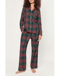 Petite Plume - Kensington Tartan Cotton Twill Pajamas - Lyst