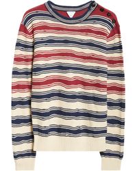Bottega Veneta - Distorted Stripe Linen & Cotton Sweater - Lyst