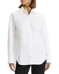 Theory - Cotton Blend Button-Up Shirt - Lyst