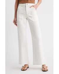 FRAME - The Modern Pocket Wide Leg Jeans - Lyst