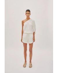 Labeca London - Capri Linen One Sleeve Top - Lyst