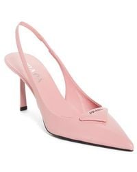 Prada - Modellerie Pointed Toe Slingback Pump - Lyst