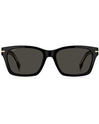 BOSS - 56Mm Rectangular Sunglasses - Lyst