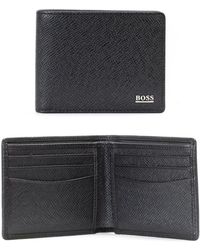 hugo boss bifold leather wallet