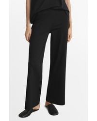 Mango - Solid Cotton Pajama Pants - Lyst