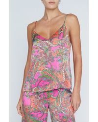 L'Agence - Jane Paisley Silk Camisole - Lyst