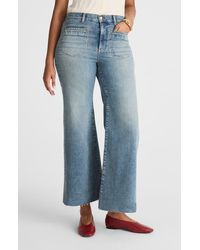 Madewell - The Flared Wide Leg Crop Jeans - Lyst