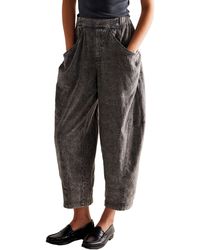 Free People - High Road Pull-on Linen Blend Barrel Pants - Lyst