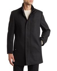 Hart Schaffner Marx - Genoa Wool Blend Twill Coat - Lyst