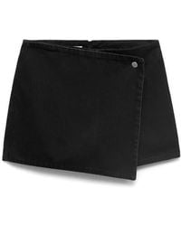 Mango - Faux Wrap Denim Skort - Lyst