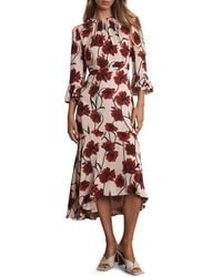 Mint Velvet - Floral Print Midi Dress - Lyst