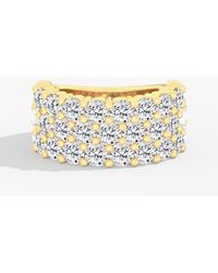 Everlee - Jumbo Three Row Half Cigar Band Lab Diamond Ring - Lyst