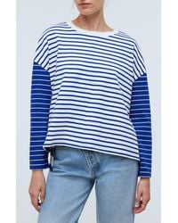 Madewell - Easy Contrasting Stripe Long Sleeve Rugby T-shirt - Lyst