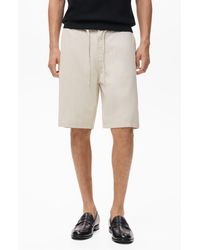 Mango - Drawstring Cotton & Linen Bermuda Shorts - Lyst