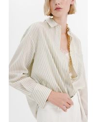 Mango - Stripe Oversize Button-Up Shirt - Lyst