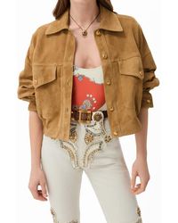 Versace - Lambskin Suede Blouson Jacket - Lyst
