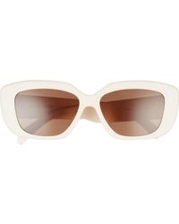 Celine - Triomphe 55Mm Rectangular Sunglasses - Lyst