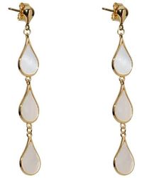 Argento Vivo Sterling Silver - Triple Mother-Of-Pearl Teardrop Earrings - Lyst
