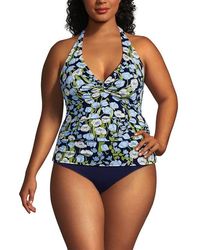 Lands' End - Twist Halter Tankini Top - Lyst