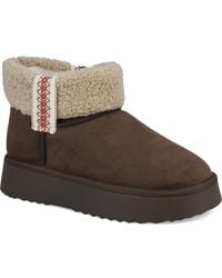 MIA - Iceland Faux Shearling Platform Bootie - Lyst