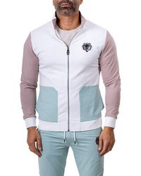 Maceoo - Zipper Refined90 Colorblock Knit Track Jacket - Lyst