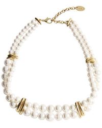 Mango - Faux Pearl Choker Necklace - Lyst