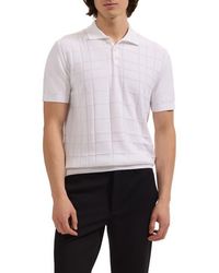 Bugatchi - Textured Grid Polo Sweater - Lyst