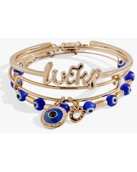ALEX AND ANI - Evil Eye Bangle Bracelet Set Of 3 - Lyst
