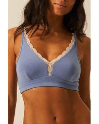 Stripe & Stare - The Lace Plunge & High Rise Knicker Set - Lyst