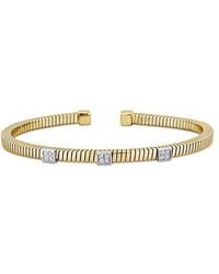 Julianna B - 3/8 Ctw Cubic Zirconia Station Bangle Bracelet - Lyst