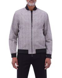 Bugatchi - Reversible Linen Blend Bomber Jacket - Lyst