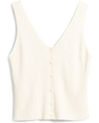 Madewell - The Signature Knit Button Front Sweater Tank - Lyst