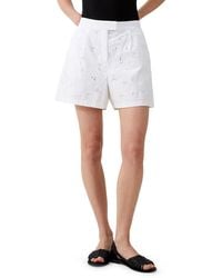 French Connection - Rhodes Floral Lace Cotton Shorts - Lyst