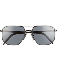 Prada - 57mm Polarized Square Sunglasses - Lyst