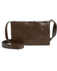 Bottega Veneta Medium Cassette Wavy Intrecciato Leather Crossbody Bag in 2017 Light Brown-Silver