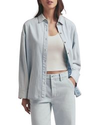 FAVORITE DAUGHTER - Long Sleeve Cotton Denim Button-up Shirt - Lyst