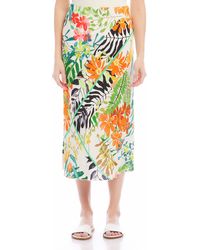 Karen Kane - Floral Print Bias Cut Midi Skirt - Lyst